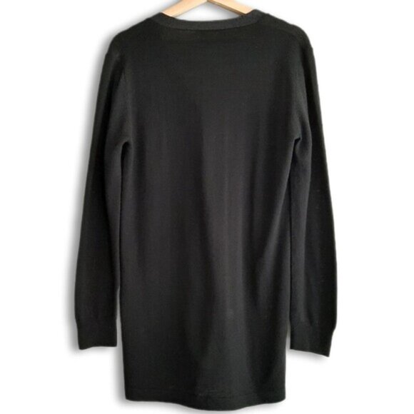 MARC AUREL \ V-Neck Button Down Fine Knit Long Cardigan Black Sz M | Eu 40 - Picture 2 of 13